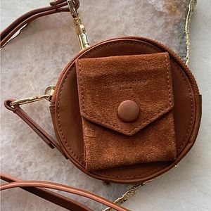 Liebeskind Cross Wa S Circle Bag- Brown NWOT + storing pouch